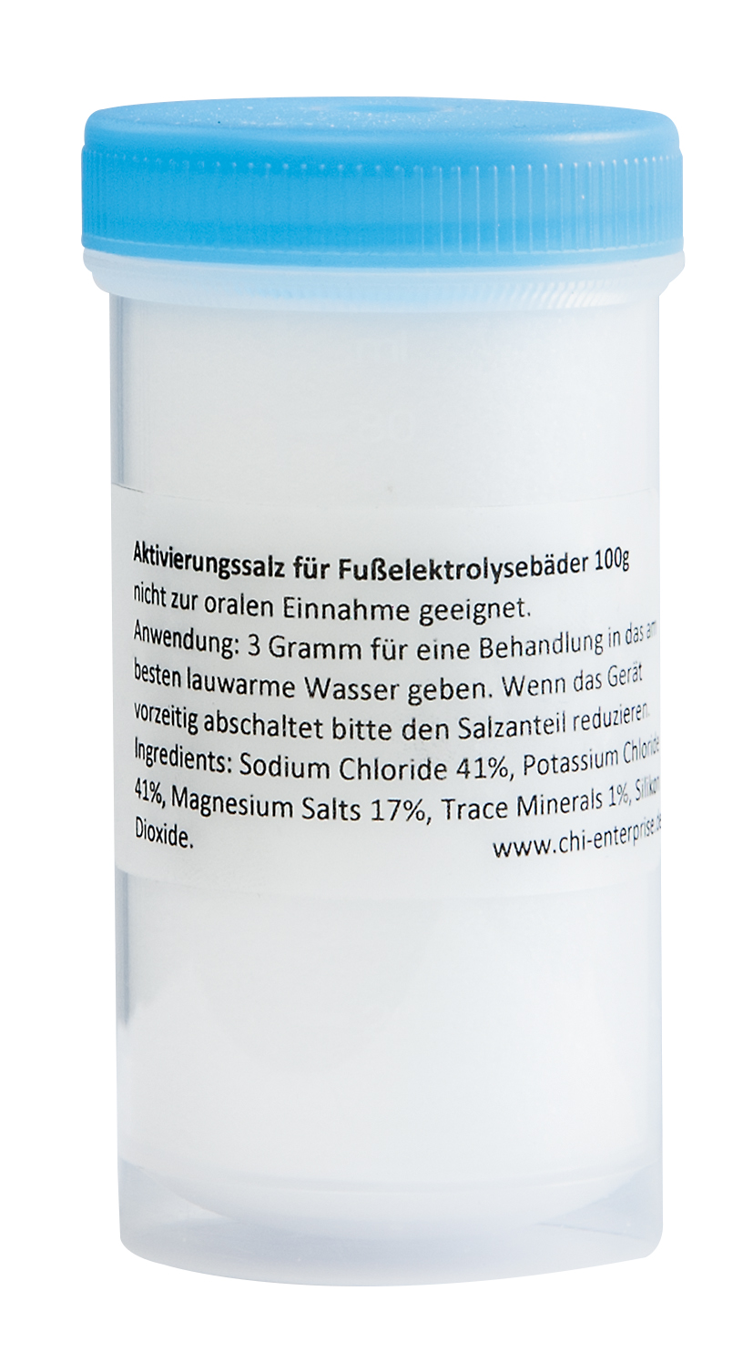 Detox Salz Rundes Plastiktöpfchen mit Aufschrift