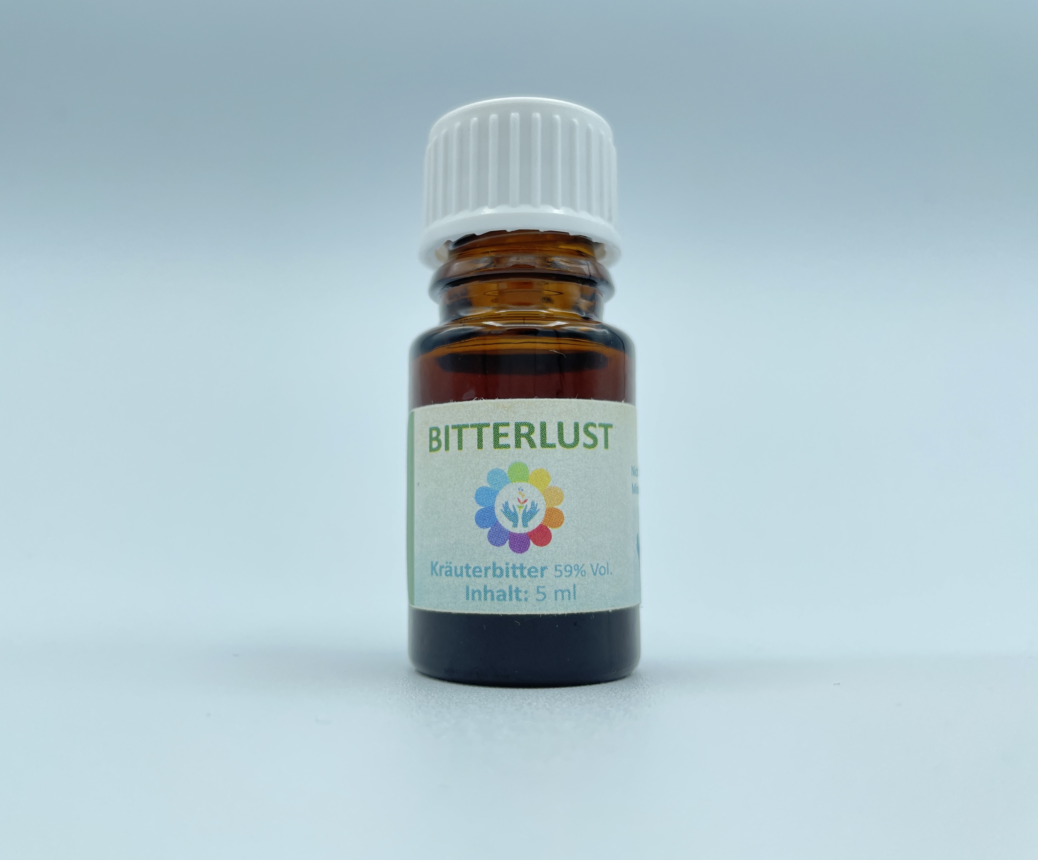 Bitterlust 5 Braunes Tropffläschchen mit weißem Verschluss